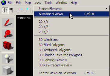 Selecionando Autosize 4 Views no menu View.