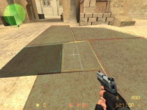 Aim at second area