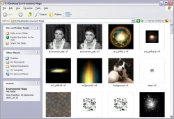 Extension in Windows XP displaying thumbnails for a folder full of VTF format images.