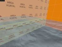 When constructing areaportals with water, two separate areaportals must be used.