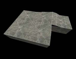 Displacements that share an edge at the exact midpoint.