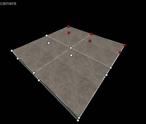 Entering Vertex Edit mode shows the vertices of the base brush faces.
