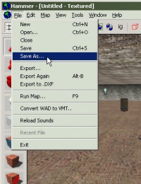  Choose Save As... to save the map.