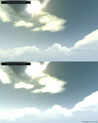 A Low Dynamic sky, compared to the same sky in High Dynamic.