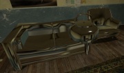 Specular reflections.