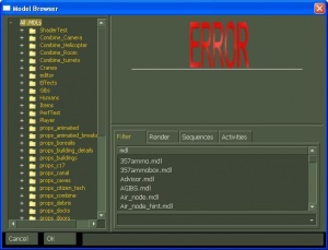 The VGUI model browser.