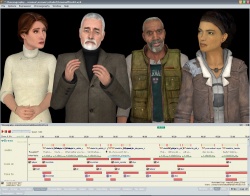 Multiple actors in the 3D View.