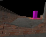 The ruined wall and the purplebox control point.