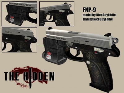 The FNP-9 pistolSecondary Weapon for the Shotgun Class 