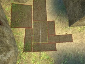 Bidirectional (two-way) connections (marked with light blue lines at the area edges) allow bots to freely move between the two areas.