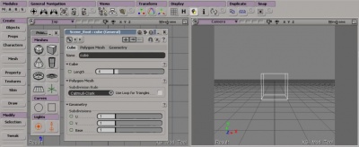 Creating a cube in mod mode