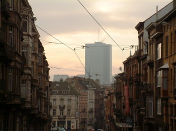 Skyline of Brussels, Belgium. Click to enlarge.