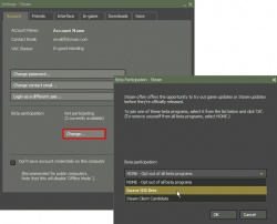 Activating a Beta (in this case, for the Source SDK).