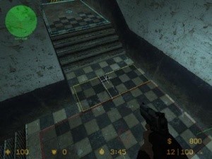 Aim at second area
