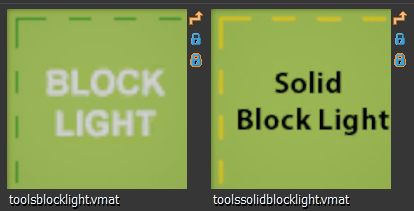 ToolsBlockLight only affects baked lighting. SolidBlockLight is an invisible vis-contributor. (equivalent to visible materials)
