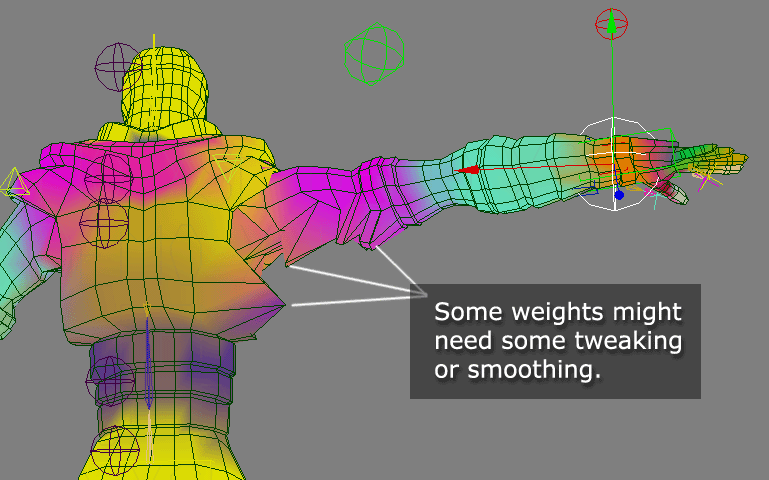 Bone weights. Weight animation.
