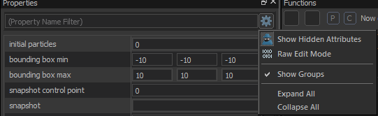 Enabling "Show Hidden Attributes" near the top of the properties panel allows you to see additional properties that are normally hidden.