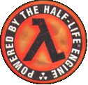 "Alimentado pelo motor gráfico do Half-Life" logo usada em algumas boxarts do jogo.