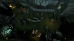 An overview of the graveyard.