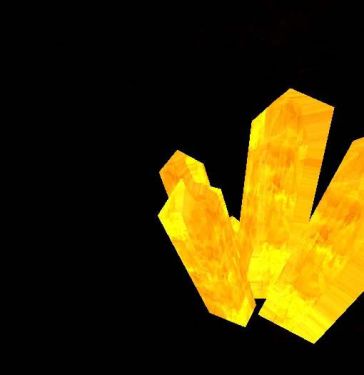 The scene during cubemaps building (the tunnel appears to be dark, although the crystal glows due to $selfillum).