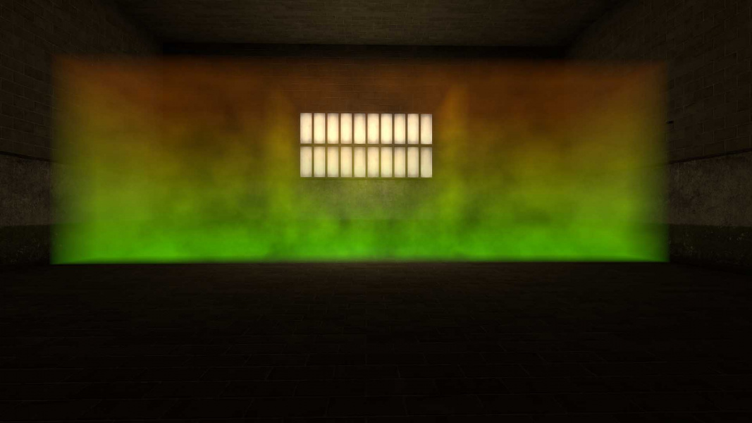 Enable Height Blend - Yes. colorTop - 255 0 0 255, colorBottom - 0 255 0 255.