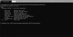 Screenshot of Harbinger 1 running in a Windows Terminal.