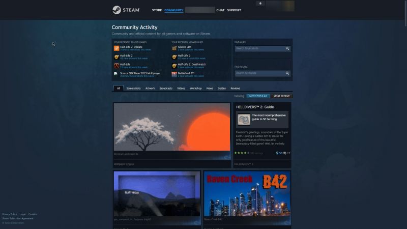 File:Steam Community home page screenshot.jpg