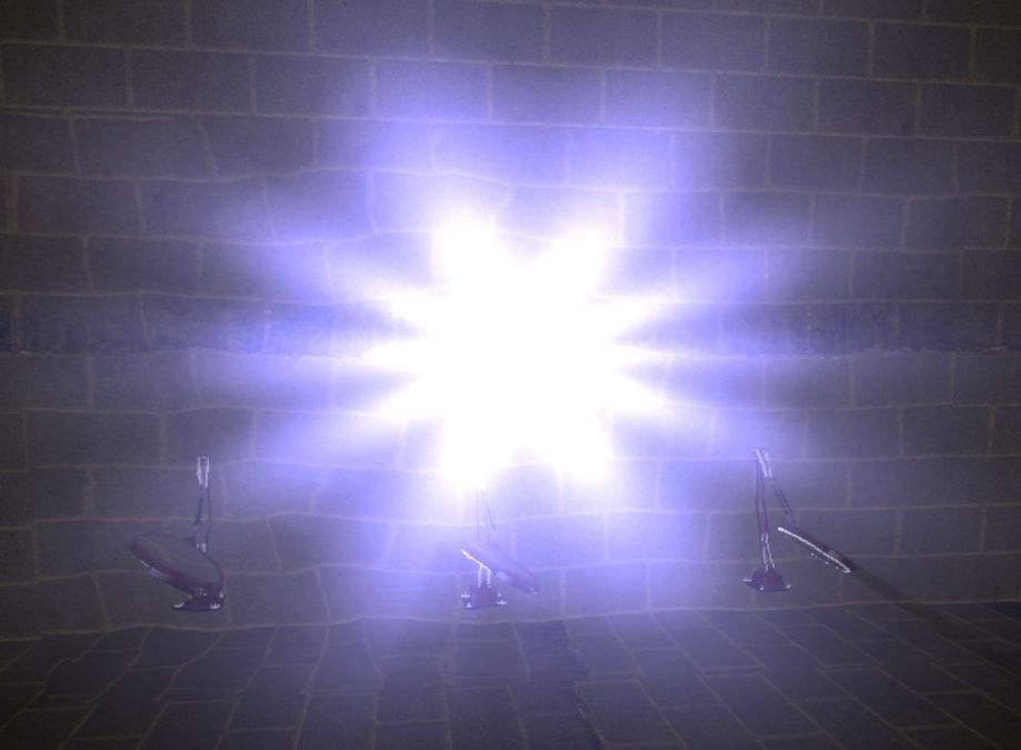 Example, note that the magnifying glass is refracted, but not rays.
