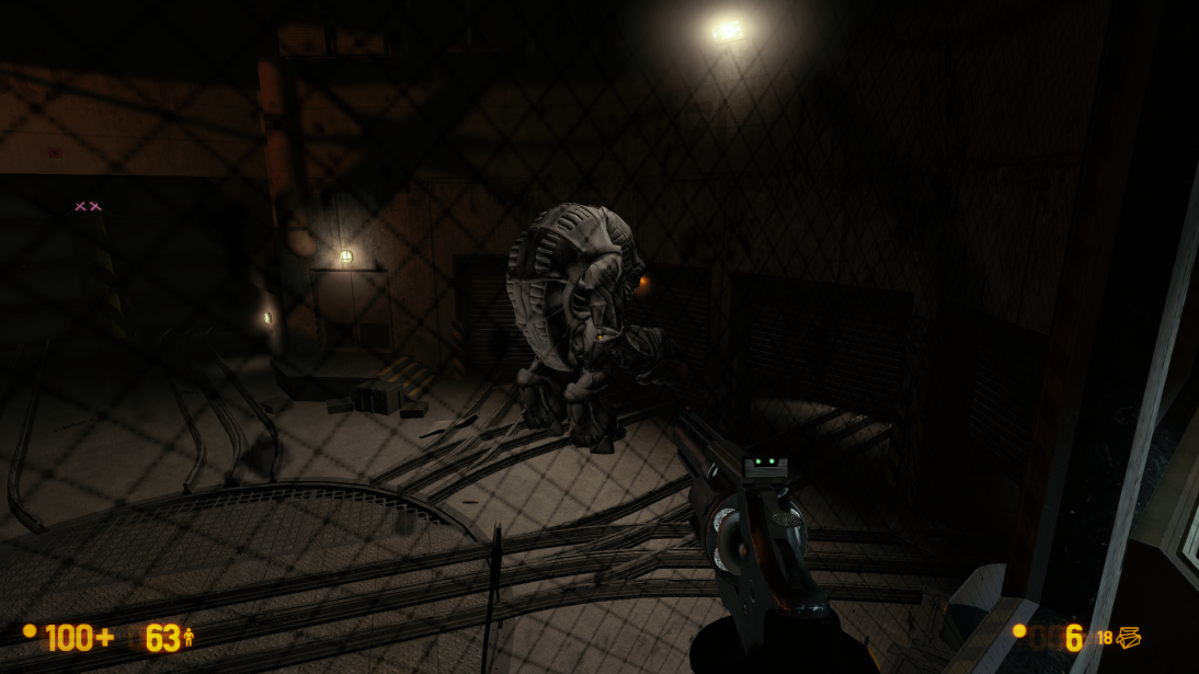 Scene behide window. Looks like the gargantua has lost its texture and turned white.
