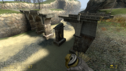 A bridge that is crossed under, then over.