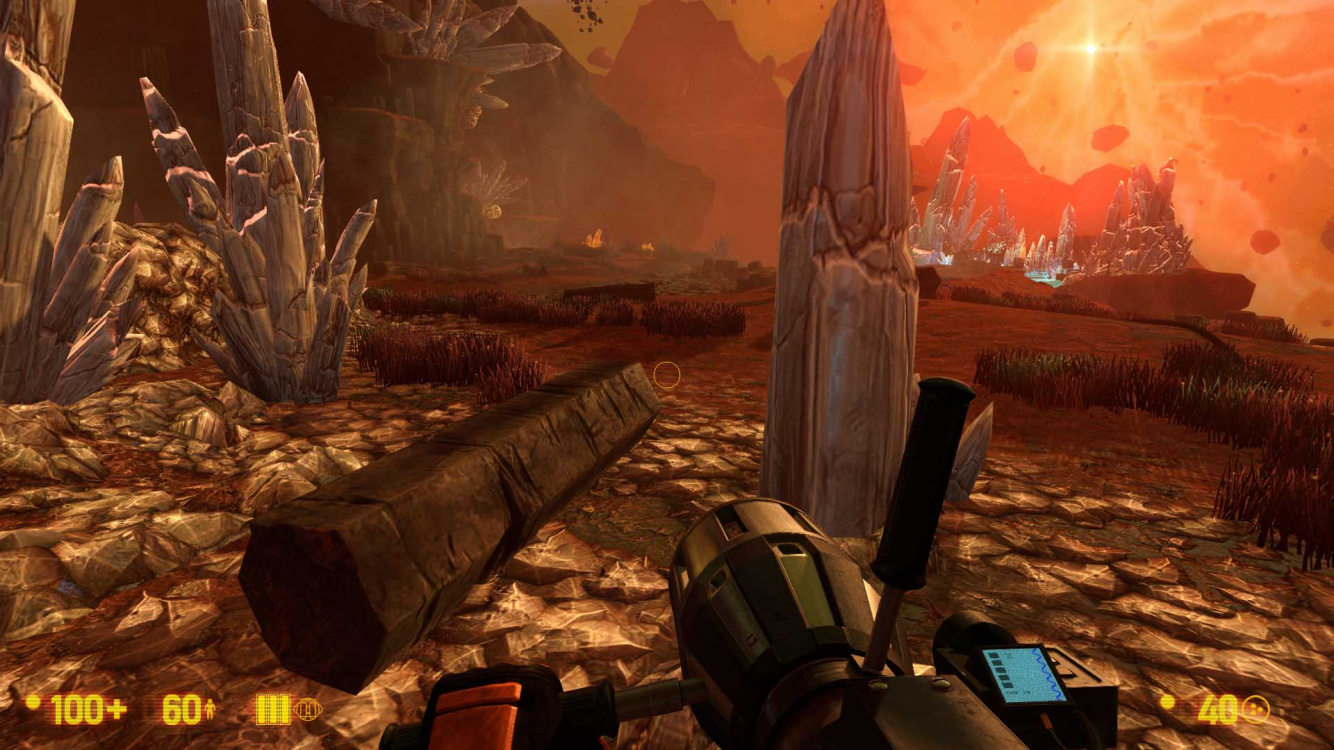 Before ent_fire env_cascade_light lightcolor 255 0 0 255. Black Mesa in Gonarch's Lair chapter.