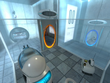 Portals on DirectX 9.0+ (dxlevel 95), with HDR enabled