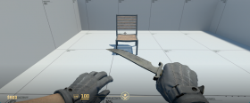 The chair isn't glowing when the player is far away