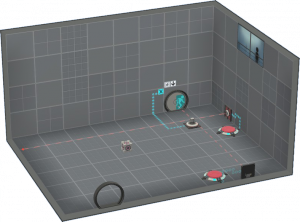 A simple example of a OR gate. Click for a larger view.