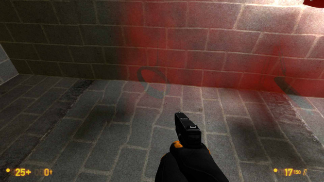 The magnifying lamps behind the wall with refraction. This wall doesn't show magnifying lamps to escape issues, but xog break this.