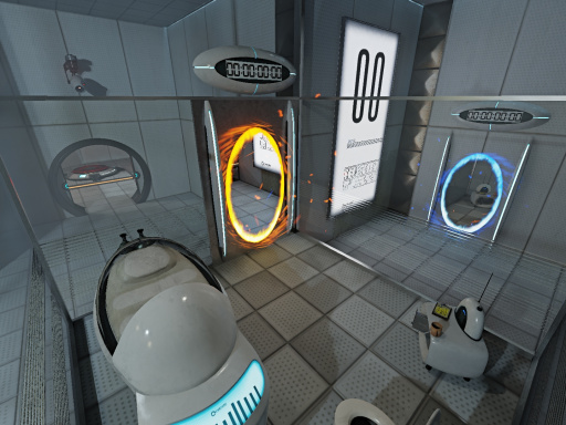 Portals on DirectX 7.0 level (only supported in Portal with RTX) (dxlevel 70)